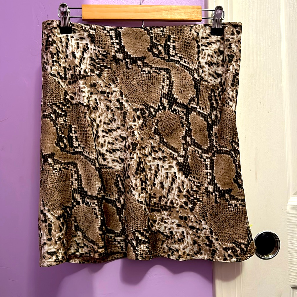 Polly Python Print Skirt